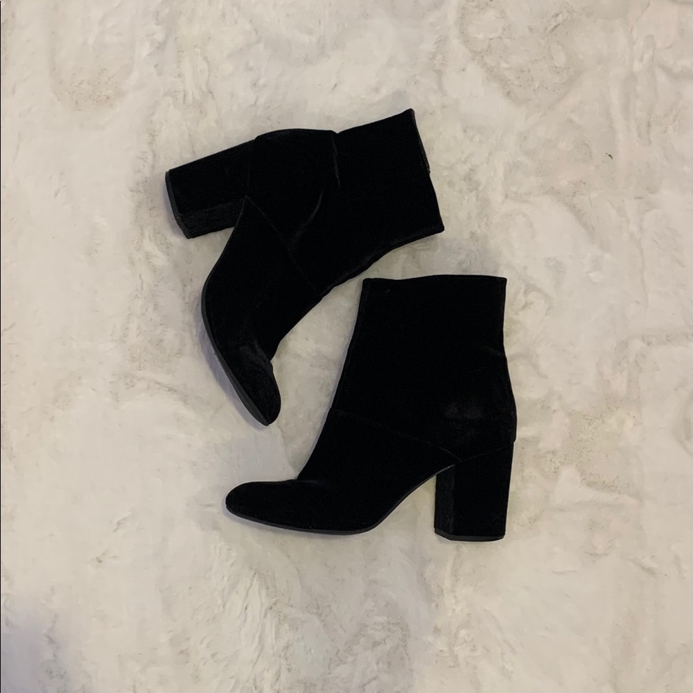 Suede Black Ankle Booties